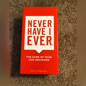 Party game that Ellen played on her show. Never have I ever.